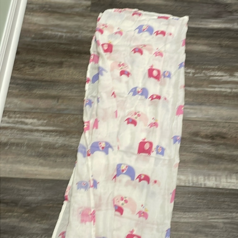 Angel dear bamboo swaddle pink purple elephant